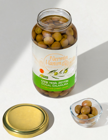 Edremit Green Scratched Olives (650 gr)