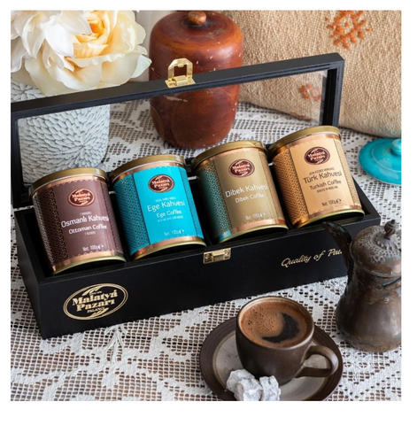 Wooden Box Coffee Set