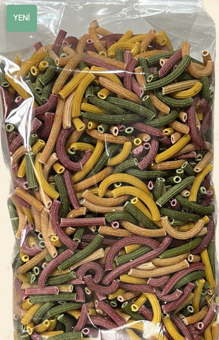 Pipe pasta with marrow and vegetables