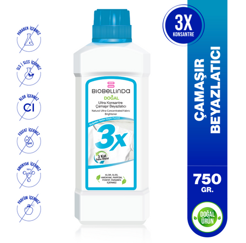 Biobellinda 3X Ultra Konsantre Çamaşır Beyazlatıcı 750 G